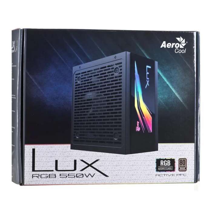 Захранване Aerocool Lux RGB 550M 550 W Черен