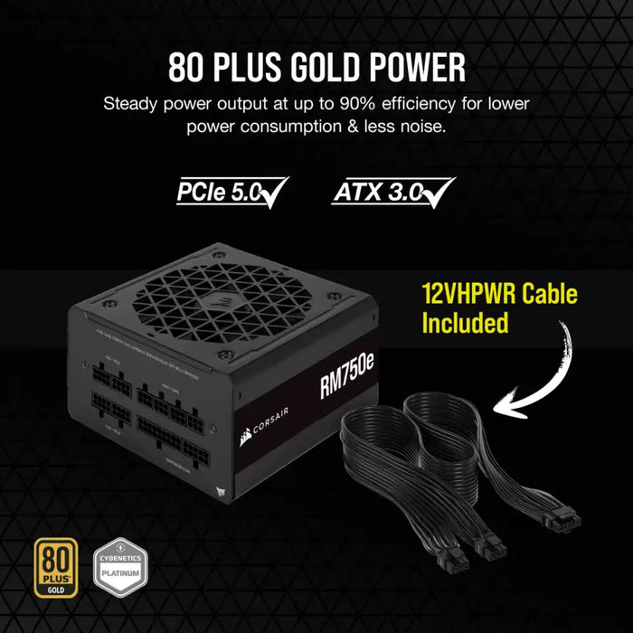 Захранващ блок Corsair RM750e 80 + GOLD 750W Fully Modular
