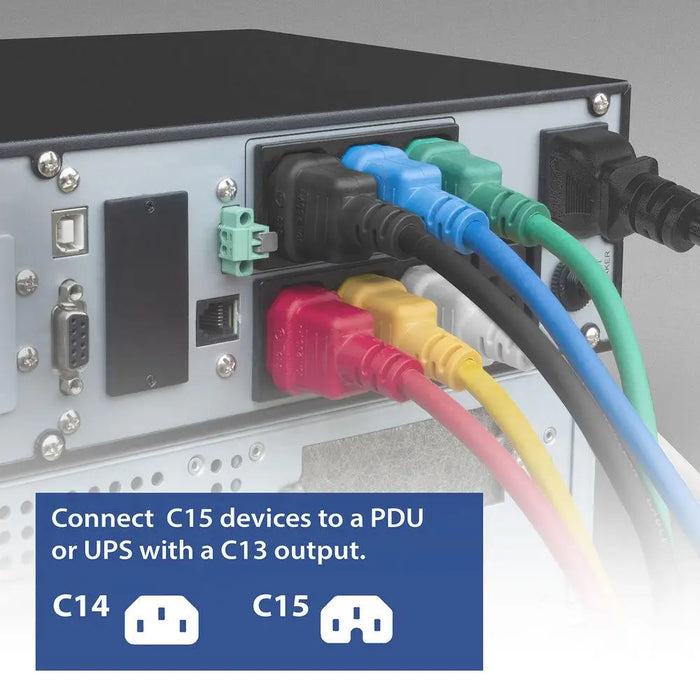 Захранващ кабел ACT C14 - C15 2m Жълт