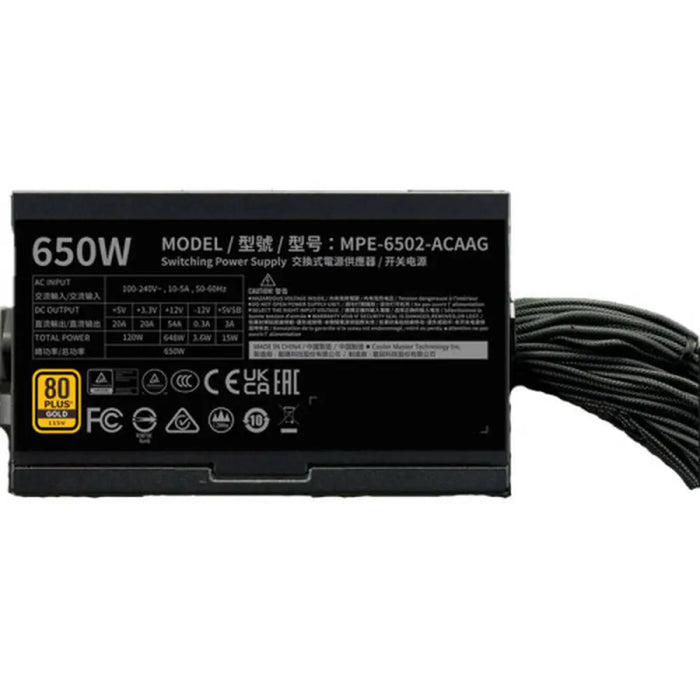 Захранване Cooler Master MWE Gold 650 V3 650 W 80 Plus Gold