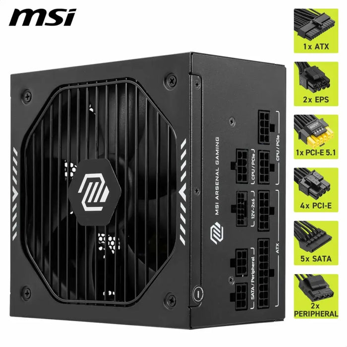 Захранване MSI 306-7ZP1B11-CE0 750 W 80 Plus Gold ATX