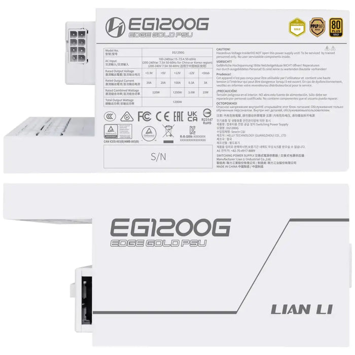 Захранващ блок Lian Li EDGE 1200W 80+ Gold PCIe 5.1 ATX 3.1