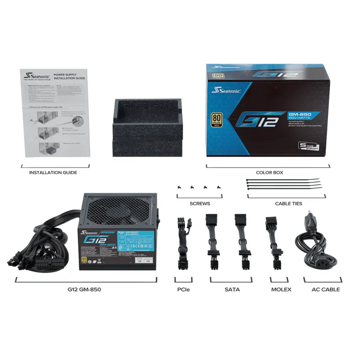 Захранващ блок Seasonic G12 GM-850 850W 80+ GOLD