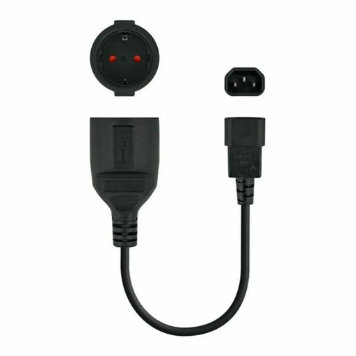 Захранващ кабел C14 към Shuko NANOCABLE 10.22.0901 (25 cm)