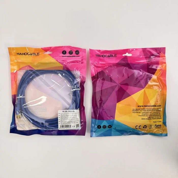 Захранващ кабел NANOCABLE 10.20.1903-BL 3 m Син Черен