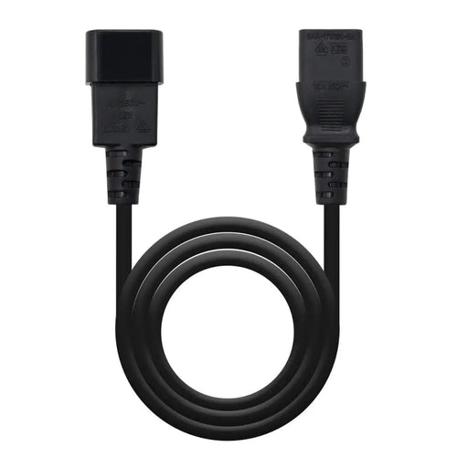 Захранващ кабел NANOCABLE 10.22.0202 1,5 m 1500W Черен 1,5 m