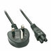 Захранващ кабел UK/IEC C5 LINDY 30409 2 m