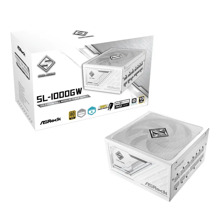 Захранващ блок ASRock Steel Legend White 1000W 80+ Gold