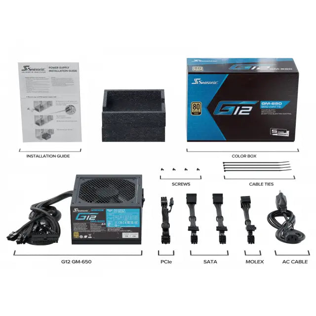 Захранващ блок Seasonic G12 GM-650 650W 80 + GOLD