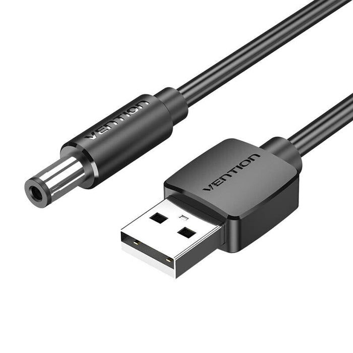 Захранващ кабел Vention CEYBG USB към DC 5.5mm 1.5m черен