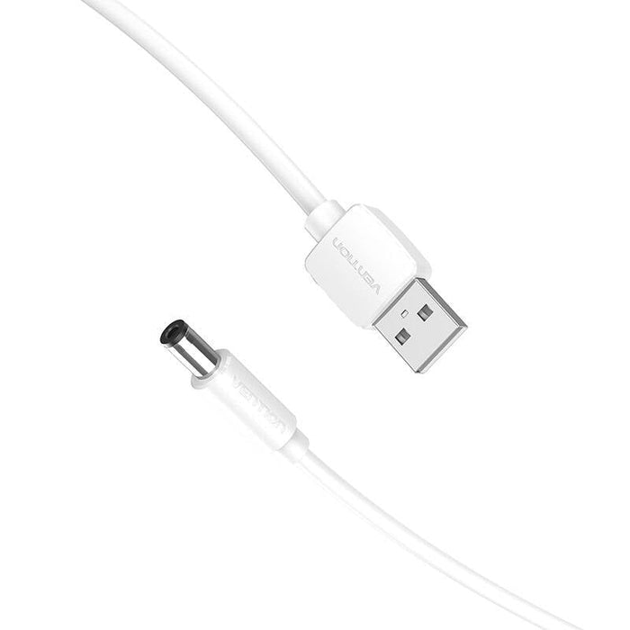 Захранващ кабел Vention CEYWG USB към DC 5.5mm 1.5m бял