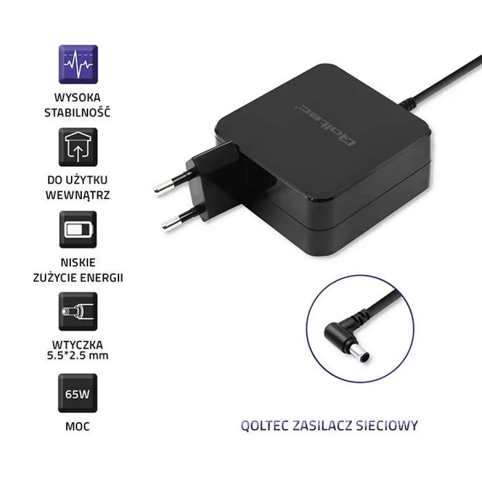 Захранващ адаптер/инвертор Qoltec 51745 за вътрешна