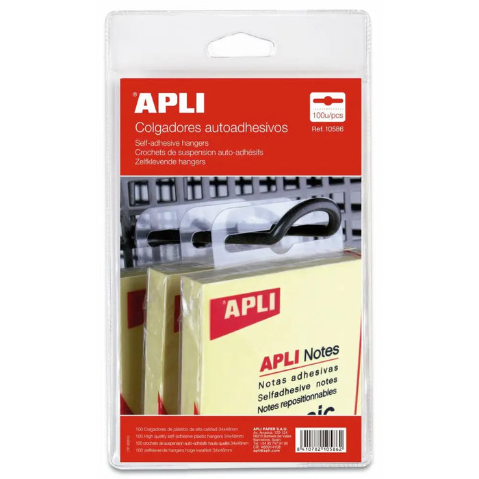 Закачалки Apli Прозрачен Пластмаса (100 броя)
