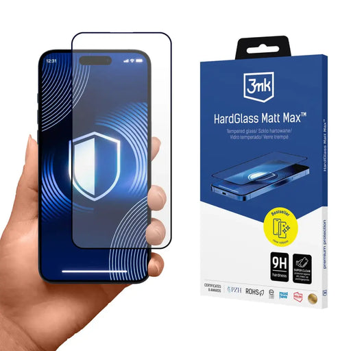 Закалено стъкло 3mk HardGlass Matt Max за iPhone 15