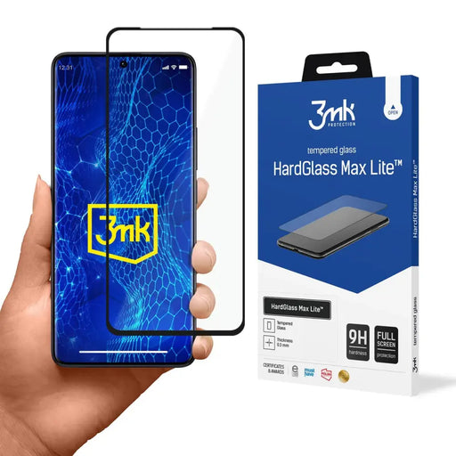Закалено стъкло 3mk HardGlass Max Lite с черна рамка