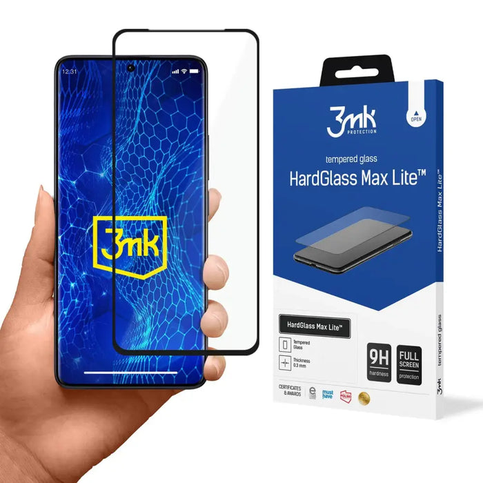 Закалено стъкло 3mk HardGlass Max Lite с черна рамка