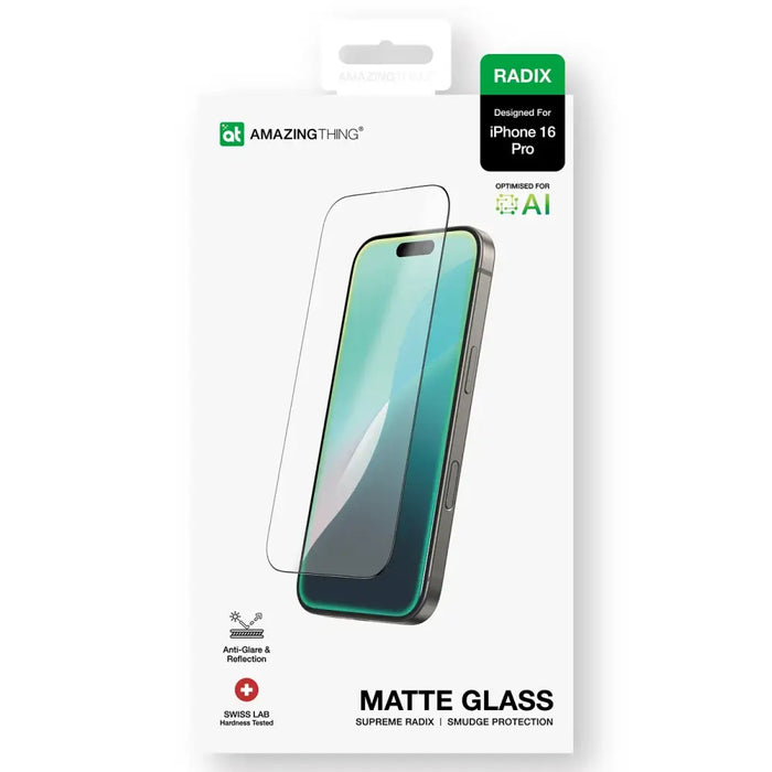 Закалено стъкло AmazingThing Radix Matte Glass за iPhone 16