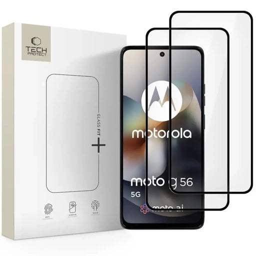 Закалено стъкло Tech Protect Glass Fit+ 2 pack за Motorola