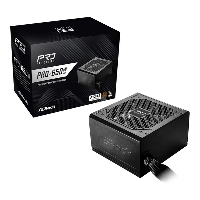Захранващ блок ASRock PRO-650B 650W 80+ Bronze ATX 3.1