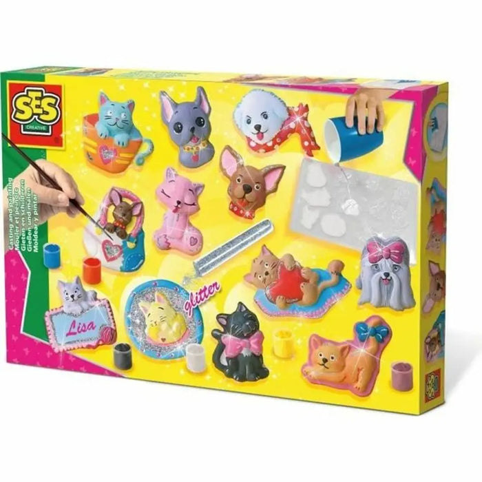 Занаятчийска игра SES Creative Plaster casting dogs and cats