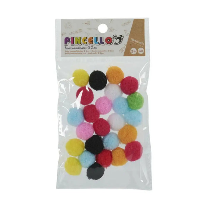 Занаятчийски Материал Pincello Топки Многоцветен Ø 2 cm 12