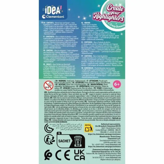 Занаятчийска игра Clementoni Create your Highlighter Summer