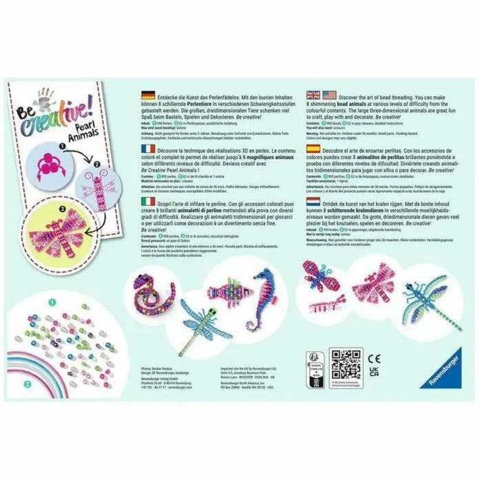 Занаятчийска игра Ravensburger Be creative! Pearls Animals