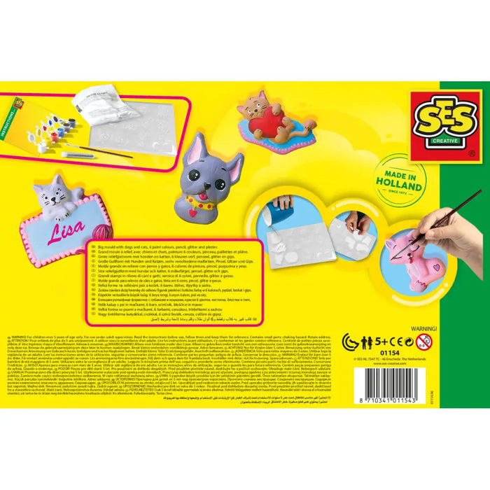 Занаятчийска игра SES Creative Plaster casting dogs and cats