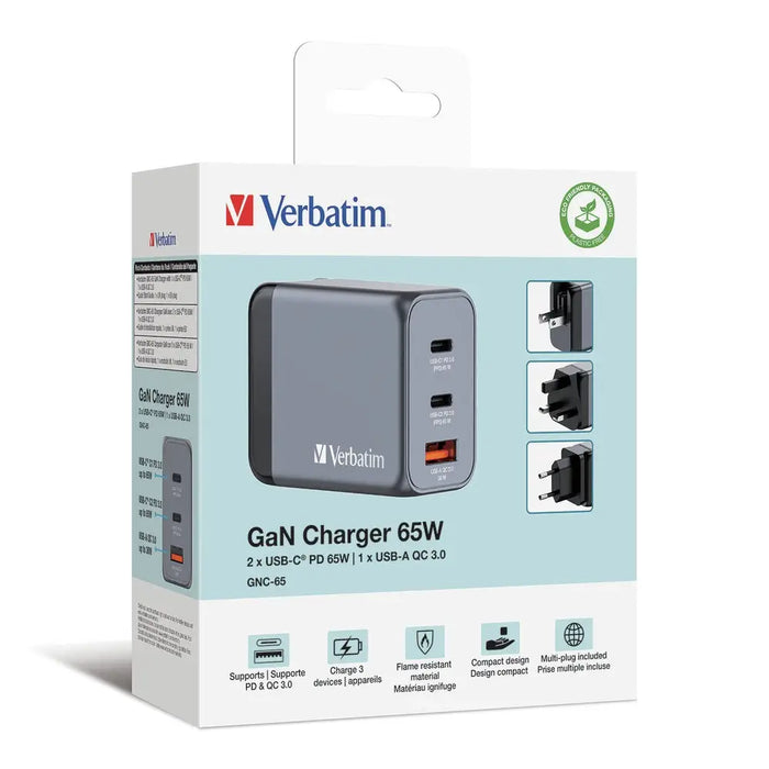 Зарядно устройство Verbatim GNC - 65 GaN
