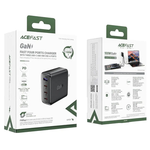 Зарядно устройство Acefast A96 PD100W GaN (3 x USB-C + 1x