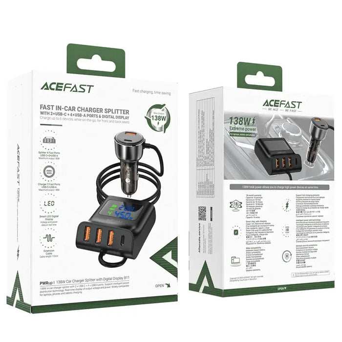 Зарядно за кола Acefast B11 138W USB - A USB