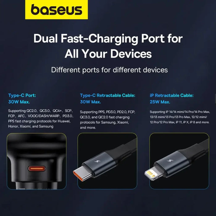 Зарядно за кола Baseus Enjoyment Pro USB-C с