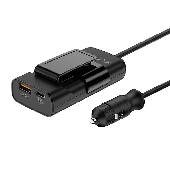 Зарядно за кола Budi 105W USB + USB - C PD QC 3.0 черно