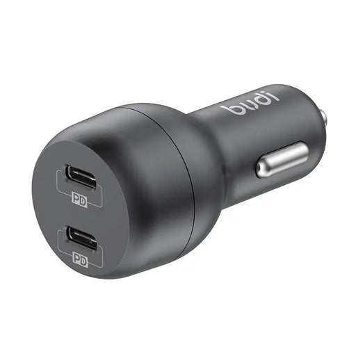 Зарядно за кола Budi 2x USB - C 40W PD черно