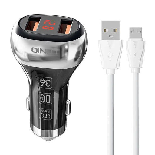 Зарядно за кола LDNIO C2 2х USB с MicroUSB кабел