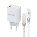 Зарядно за стена + USB-C кабел Muvit for Change Бял