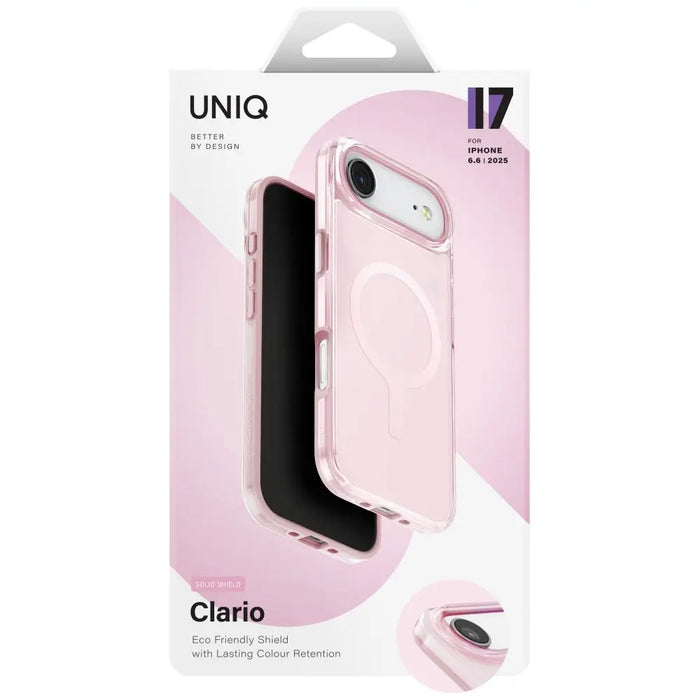 Заряден калъф Uniq Clario Magclick за iPhone Air - розов
