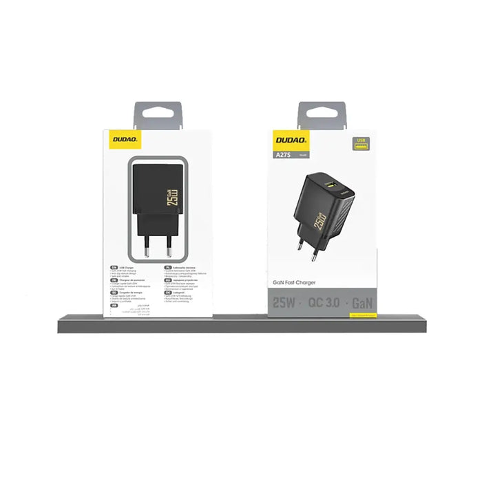Зарядно Dudao A27S 25W GaN USB-A - Бяло