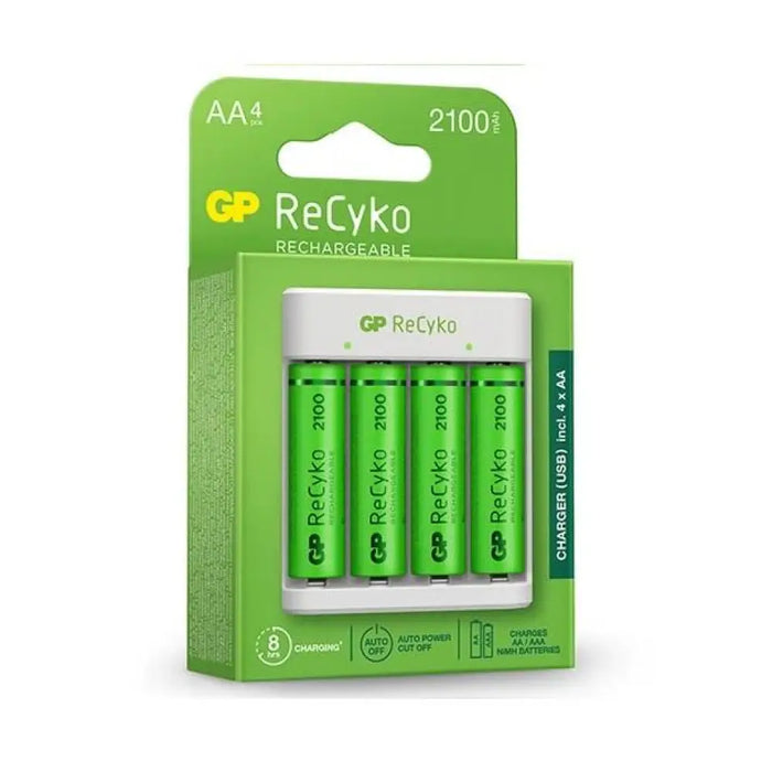 Зарядно GP BATTERIES E411 + 2100mAh AA За 4 броя NiMH