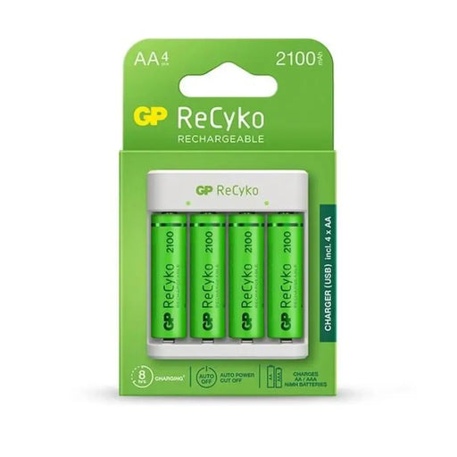Зарядно GP BATTERIES E411 + 2100mAh AA За 4 броя NiMH