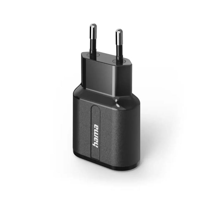 Зарядно HAMA 220V 2 x USB-A 12W Черен
