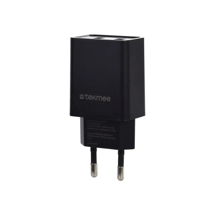 ЗАРЯДНО ОТ ЕЛ. МРЕЖА 2 X USB 5V/2.4A TEKMEE FAST CHARGE