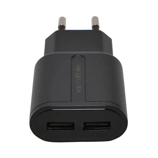 ЗАРЯДНО ОТ ЕЛ. МРЕЖА VSMOBILE 220V 2.4A 2xUSB-A + 1m TYPE-C