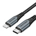 Зарядно с кабел Vention USB-C 20W GaN USB-C-L 1m сиво