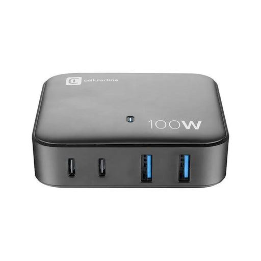Зарядно устройство Cellularline 220V PD GaN 2xUSB 2xUSB-C
