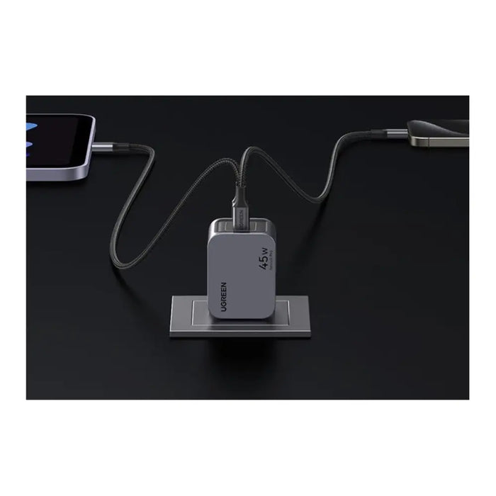 ЗАРЯДНО УСТРОЙСТВО 220V 2xUSB-C,GaN,45W X707 UGREEN