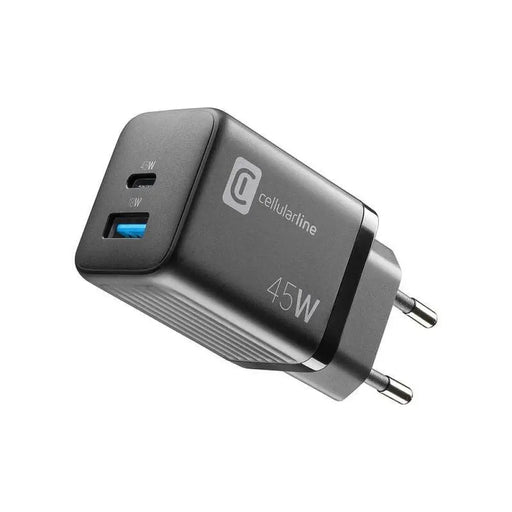 Зарядно устройство Cellularline 220V PD GaN USB USB-C 45W