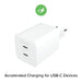 Зарядно устройство Mophie Essentials Dual USB-C-PD-50W
