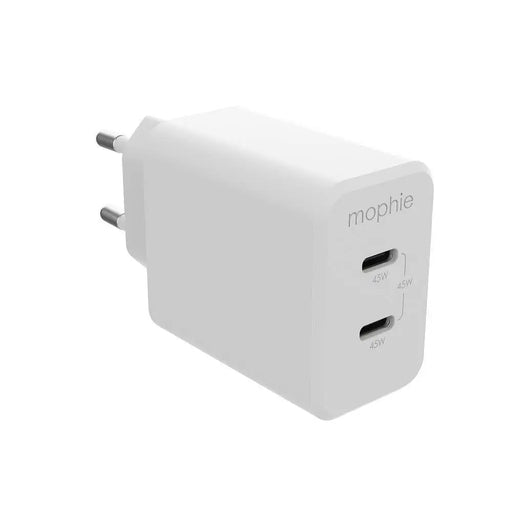 Зарядно устройство Mophie USB-C PD DUAL 45W GAN White