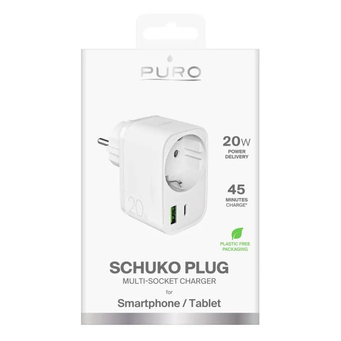 Зарядно устройство Puro 20W Power Delivery с щепсел